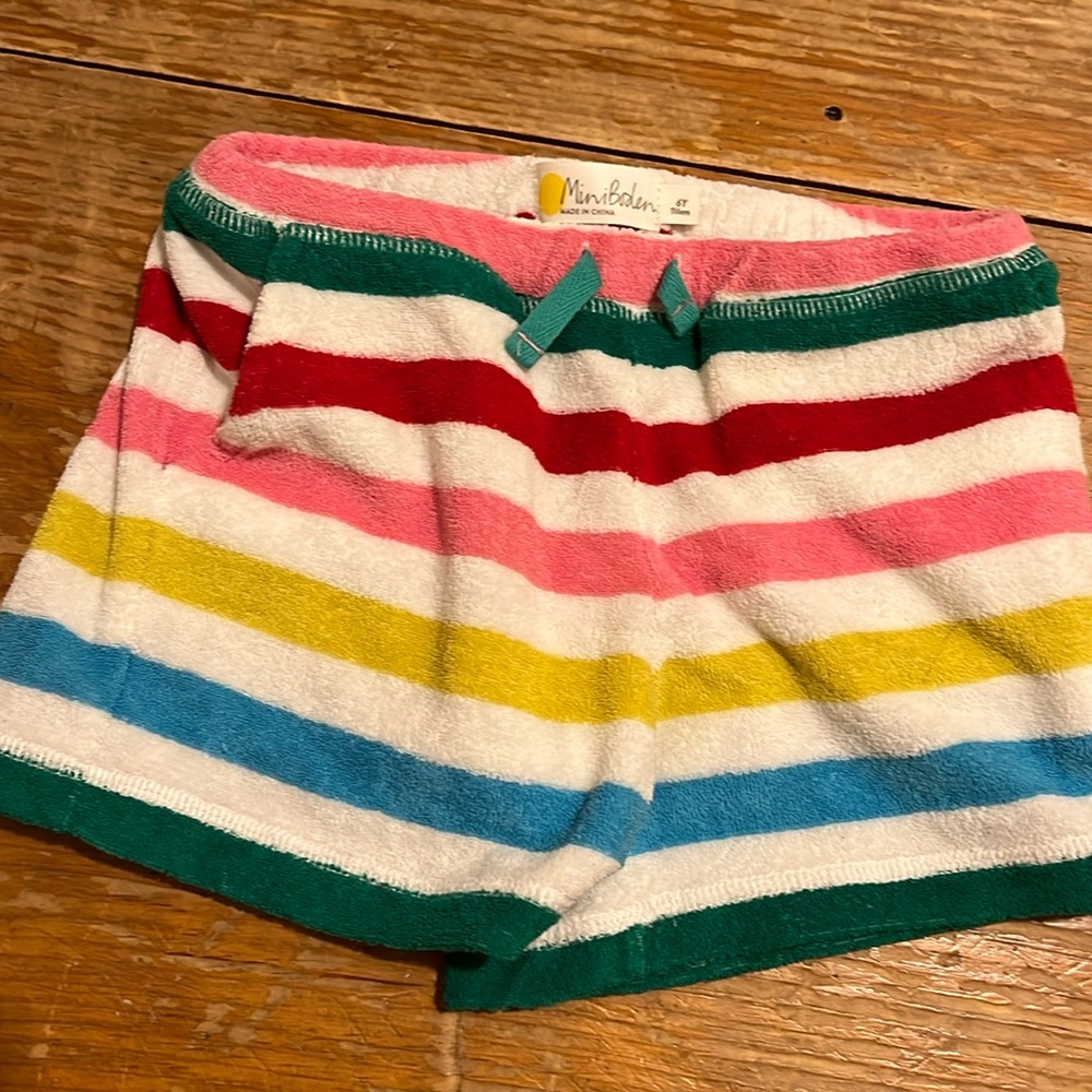 Mini Boden Terrycloth Toweling Shorts (girls 6)